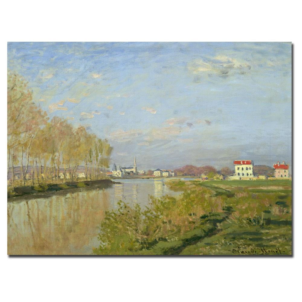 Claude Monet The Seine at Argenteuil 1873 Canvas Art, 35 x 47 Inches