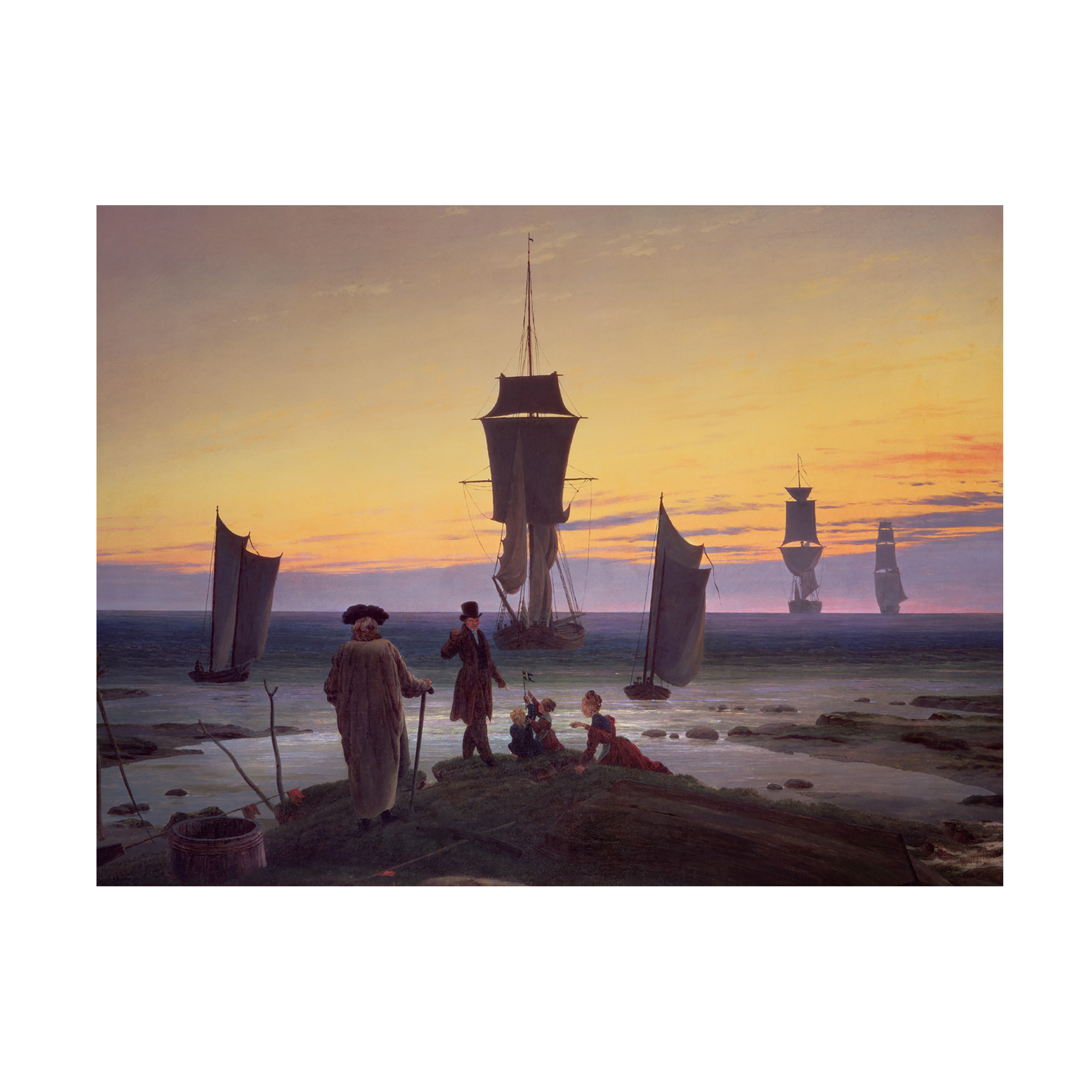 Trademark Art "The Stages of Life, 1835" Canvas Art by Caspar Friedrich