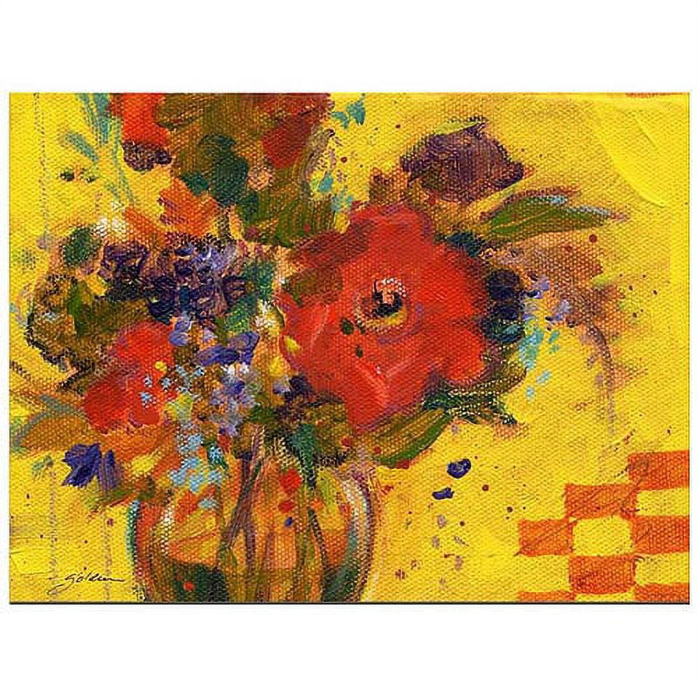 Trademark Art "The Yellow Wall" Canvas Art by Sheila Golden