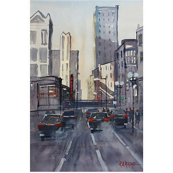 Trademark Art "Theatre District - Chicago" Canvas Art by Ryan Radke