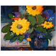 thumbnail image 1 of Trademark Art "Three Yellow Flowers" Canvas Art by Sheila Golden, 26x32, 1 of 1