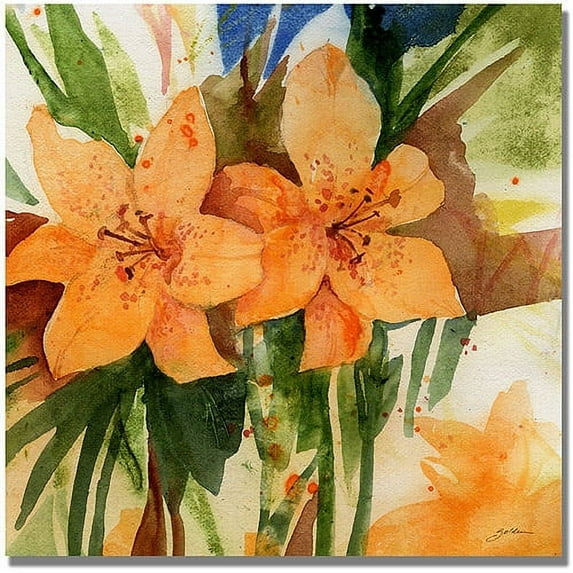 Trademark Art "Tigerlillies" Canvas Wall Art by Shelia Golden