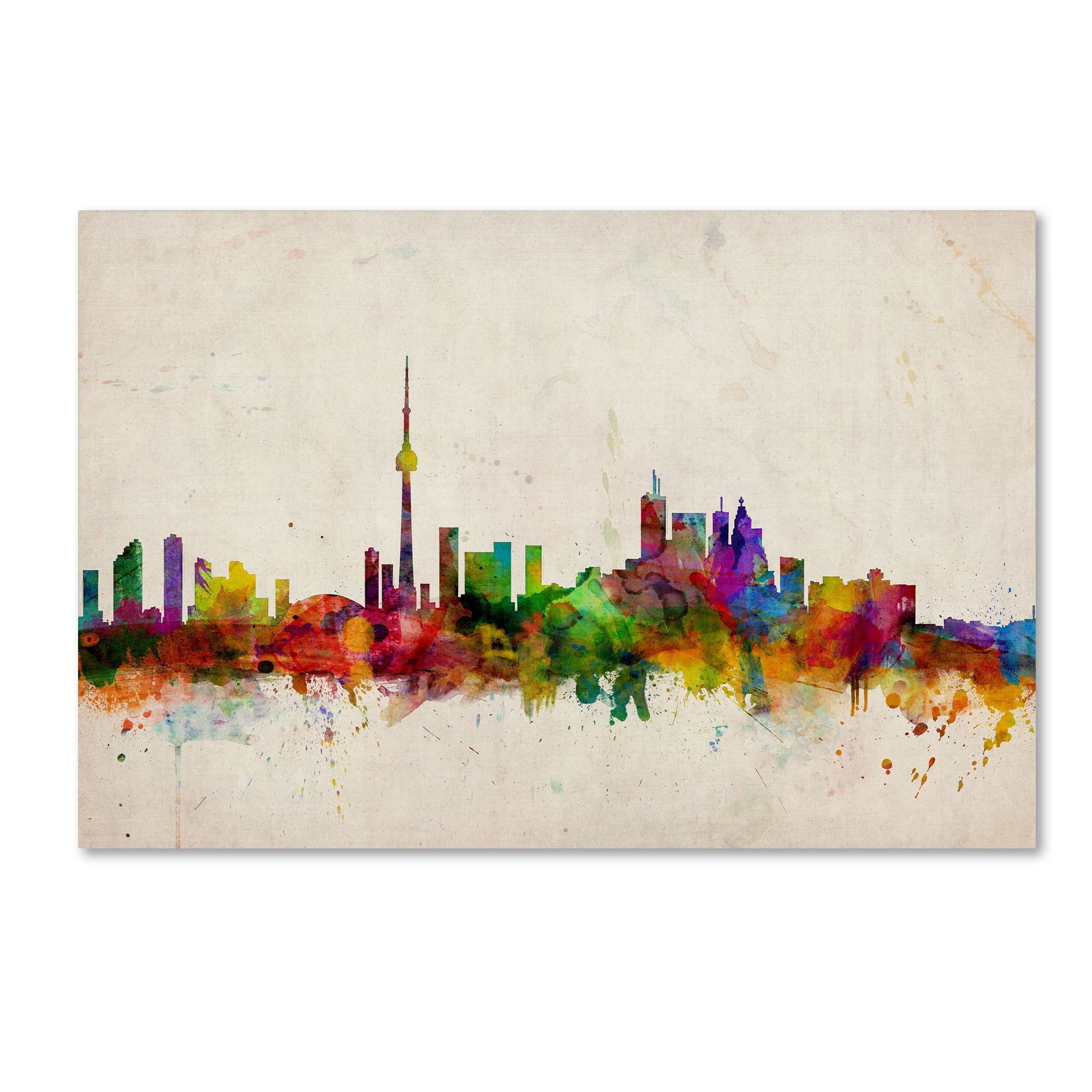 Trademark Art 'Toronto Skyline' Canvas Art by Michael Tompsett