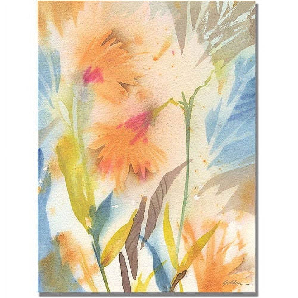 Trademark Art "Tropical Orange Flowers" Canvas Wall Art by Philippe