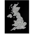 thumbnail image 1 of Trademark Art 'UK Cities Text Map 6' Canvas Art by Michael Tompsett, 1 of 4