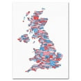 thumbnail image 1 of Trademark Art 'UK Cities Text Map 7' Canvas Art by Michael Tompsett, 1 of 1