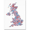 thumbnail image 1 of Trademark Art 'UK Cities Text Map 7' Canvas Art by Michael Tompsett, 1 of 3
