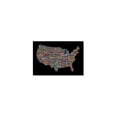 thumbnail image 1 of Trademark Art "US Cities Text Map II" Canvas Wall Art by Michael Tompsett, 1 of 1