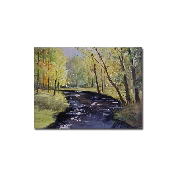 Trademark Art "View From the Covered Bridge" Canvas Art by Ryan Radke