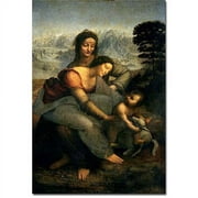 Trademark Art "Virgin and Child with Saint Anne" Canvas Art by Leonardo da Vinci