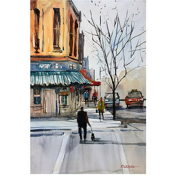 Trademark Art "Walking the Dog, Steven's Point" Canvas Art by Ryan Radke