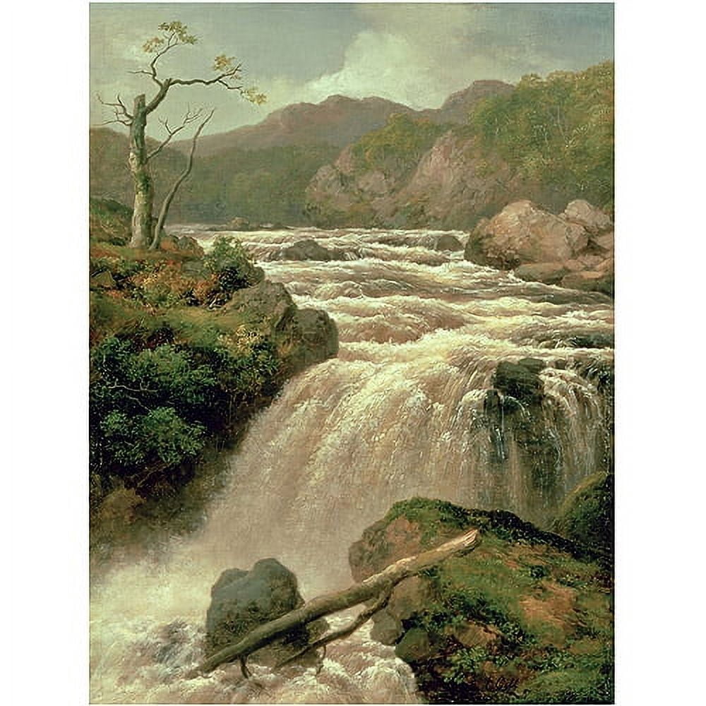 Trademark Art "Waterfall on River Neath Wales" Canvas Art by James Smith