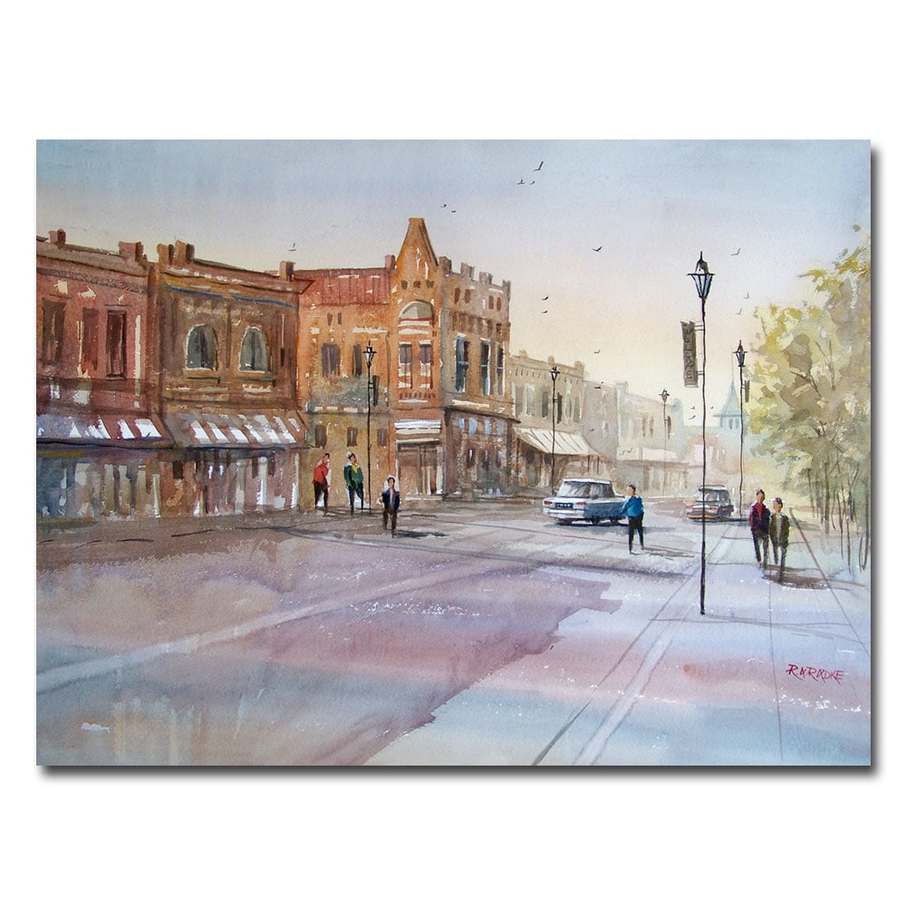 Trademark Art "Waupaca Main Street" Canvas Art by Ryan Radke