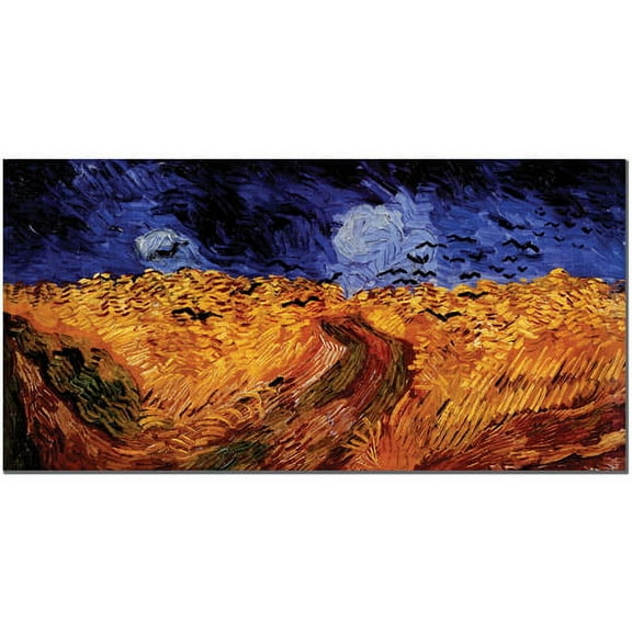 Trademark Art "Wheatfield with Crows" Canvas Art by Vincent van Gogh