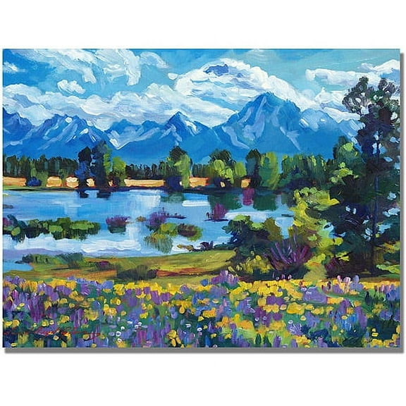 Trademark Art "Wildflower Valley" Canvas Wall Art by David Lloyd Glover