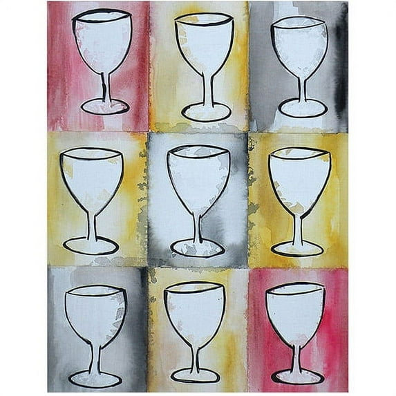 Trademark Art "Wine on Repeat" by Nicole Dietz