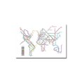 thumbnail image 1 of Trademark Art "World Map - Subway" Canvas Wall Art by Michael Tompsett, 1 of 1
