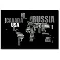 thumbnail image 1 of Trademark Art "World Text Map II" Canvas Wall Art by Michael Tompsett, 1 of 2