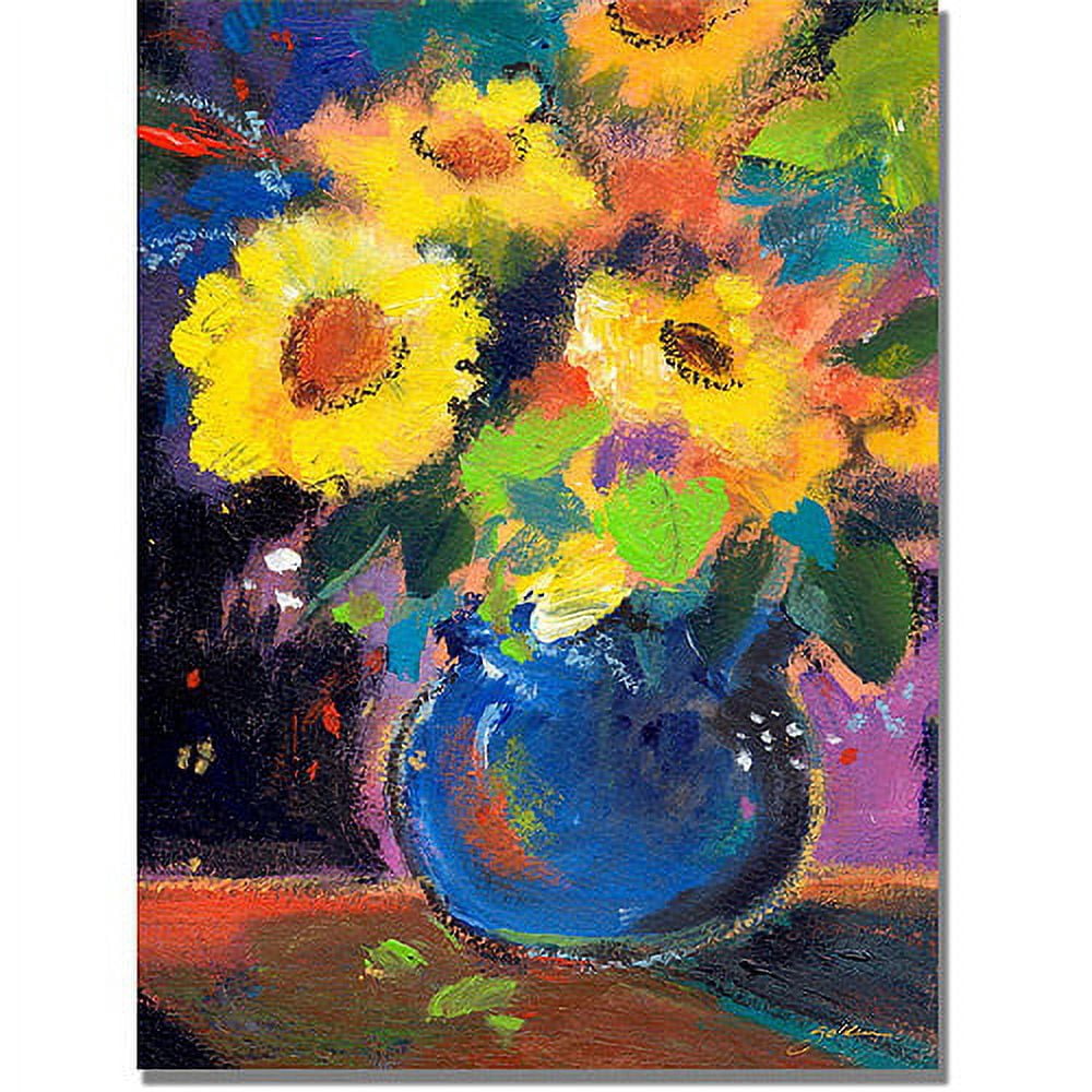 Trademark Art "Yellow Blue" Canvas Wall Art by Shelia Golden