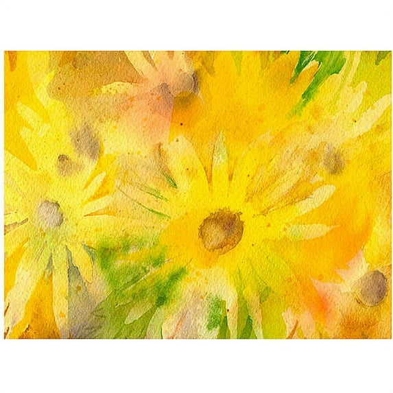 Trademark Art "Yellow Wildflowers" Canvas Wall Art by Shelia Golden