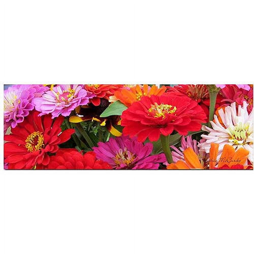 Vibrant Zinnia Floral Gallery-Wrapped Canvas Art