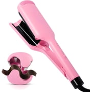 Trademark Beauty Hair Waver - Double Barrel Hair Crimper, Beach Waves Curling Iron, Adjustable Temperature Hair Curler, Hair Styling Tools, 1.25" - Black