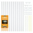 thumbnail image 1 of Trademark  Cable Concealer On-Wall Cord Cover 12 Raceway Kit, White, 1 of 1