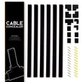 thumbnail image 1 of Trademark  Cable Concealer On-Wall Cord Cover 6 Raceway Kit, Black, 1 of 1