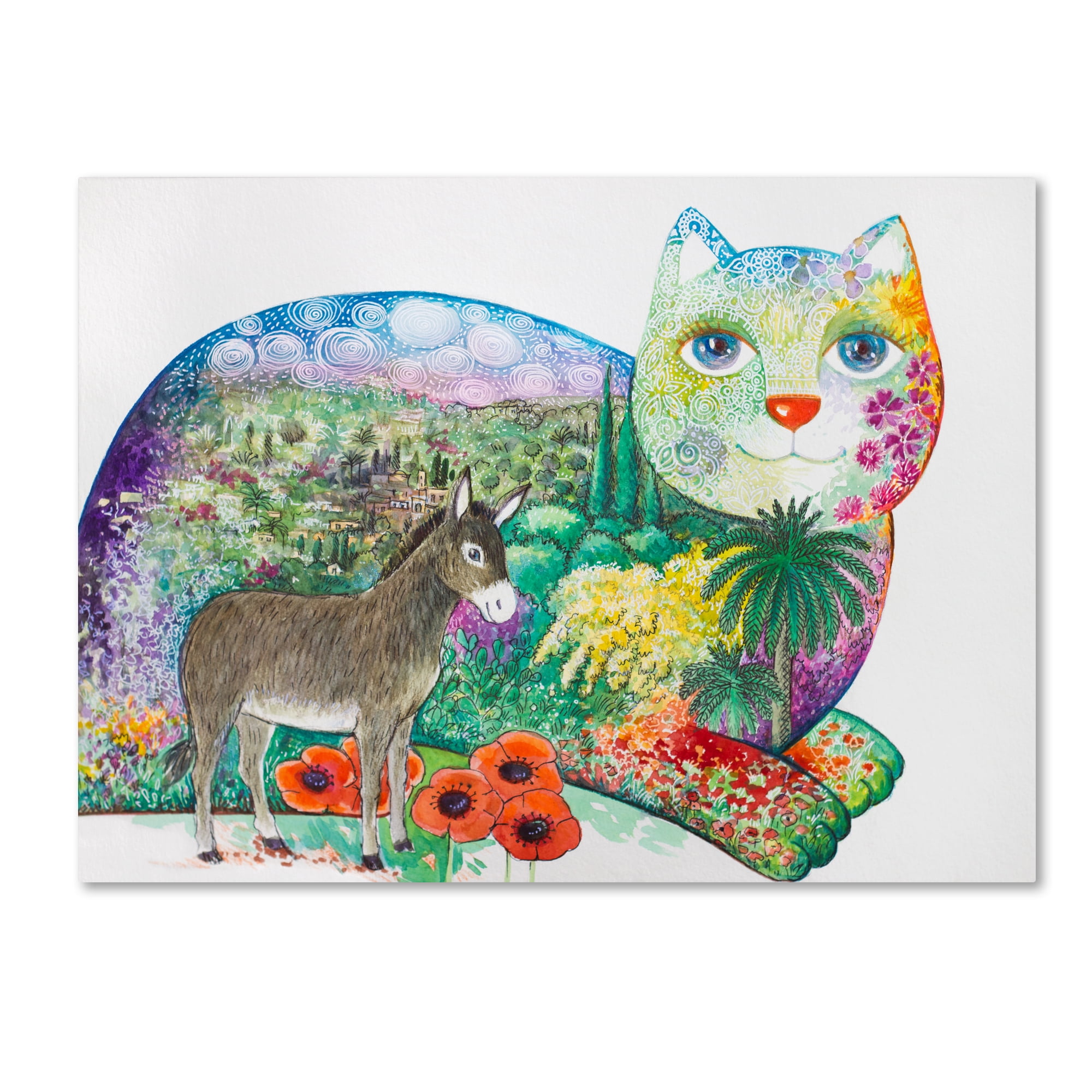 Trademark Fine Art '1 The Entrance Of Jerusalem' Canvas Art by Oxana Ziaka