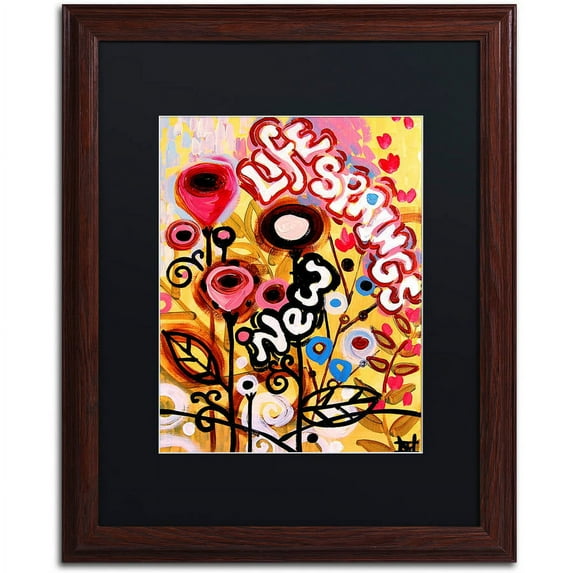 Trademark Fine Art "104" Canvas Art by Natasha Wescoat, Black Matte, Wood Frame