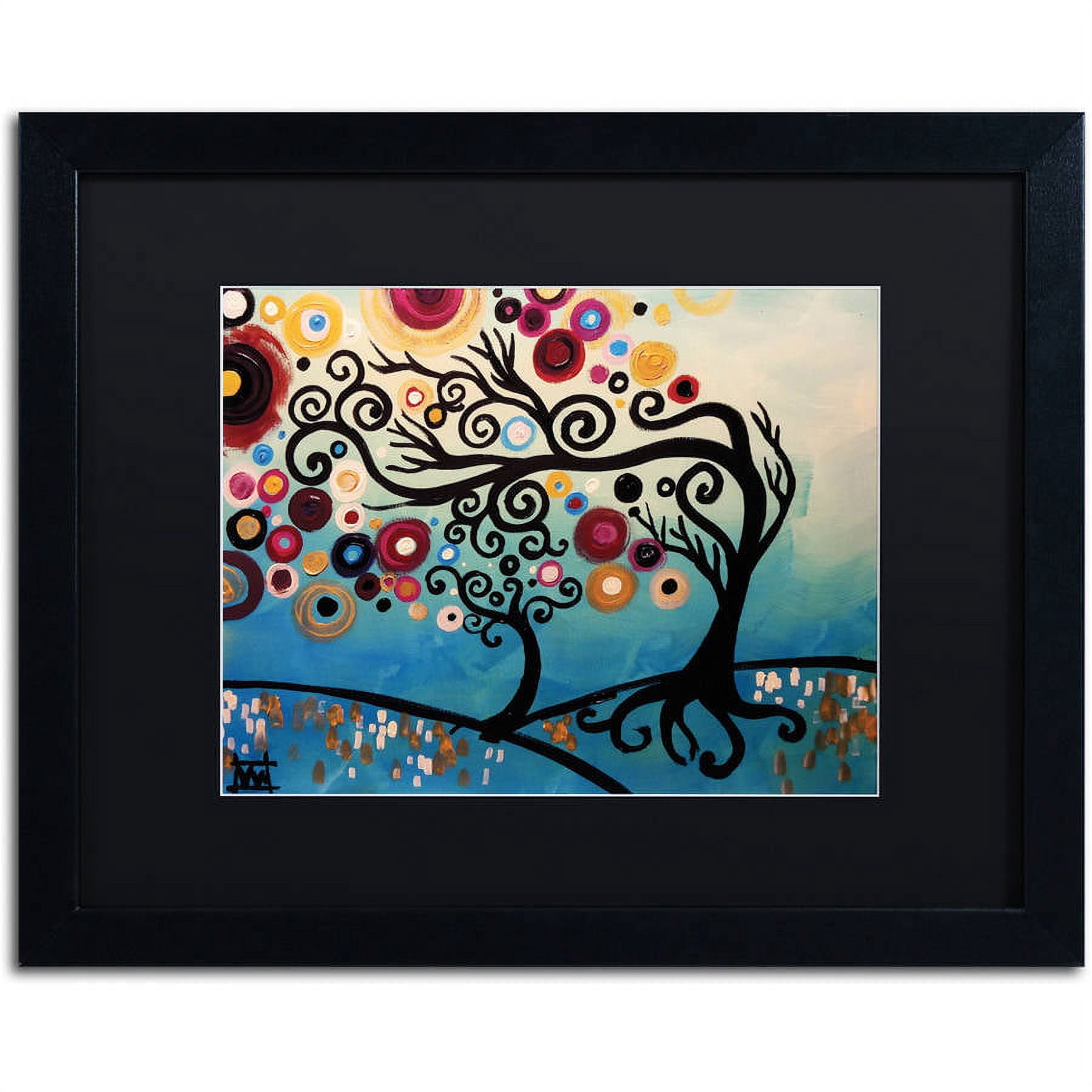 Trademark Fine Art "11" Canvas Art by Natasha Wescoat, Black Matte, Black Frame