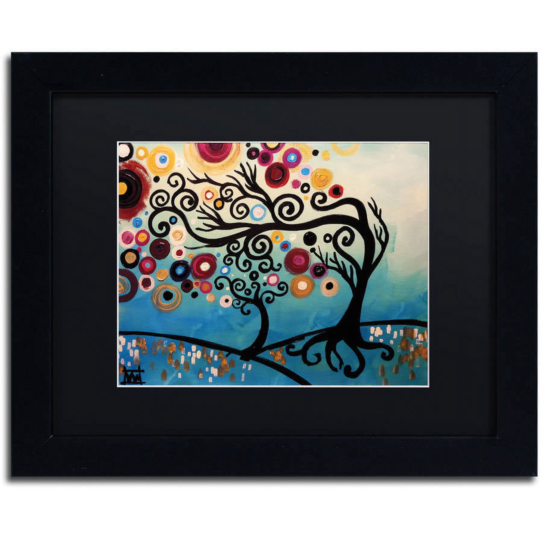 Trademark Fine Art "11" Canvas Art by Natasha Wescoat, Black Matte, Black Frame