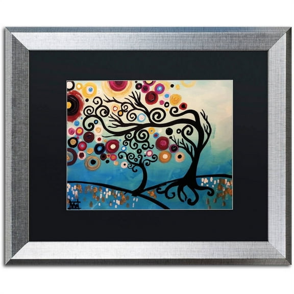 Trademark Fine Art "11" Canvas Art by Natasha Wescoat, Black Matte, Silver Frame