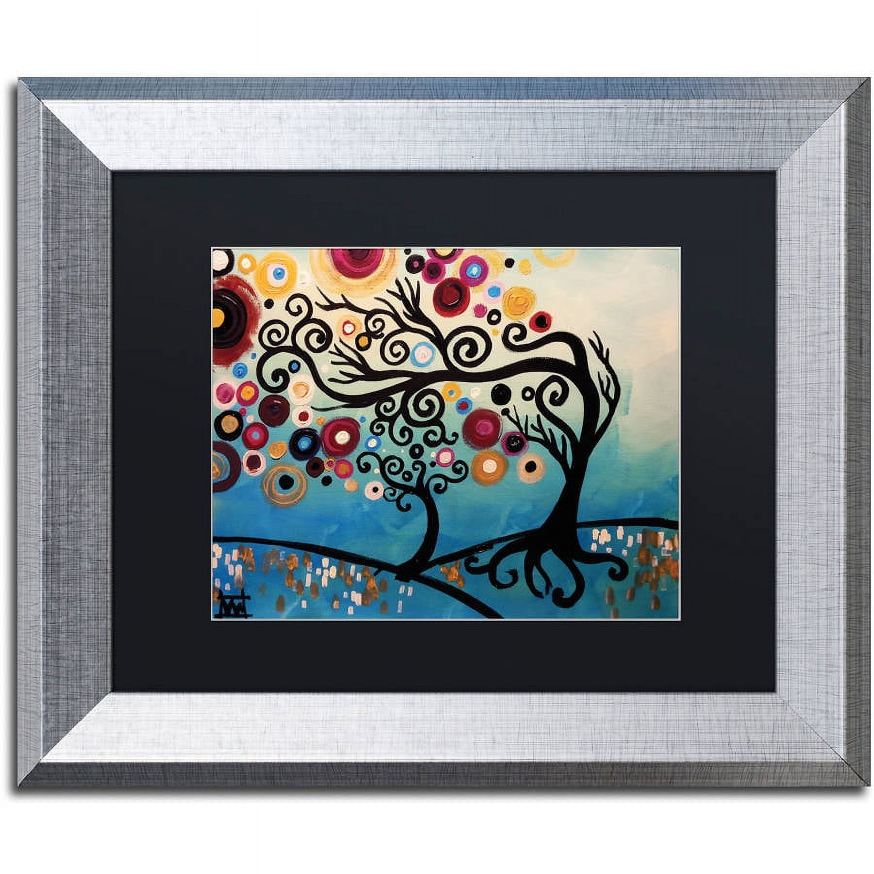Trademark Fine Art "11" Canvas Art by Natasha Wescoat, Black Matte, Silver Frame