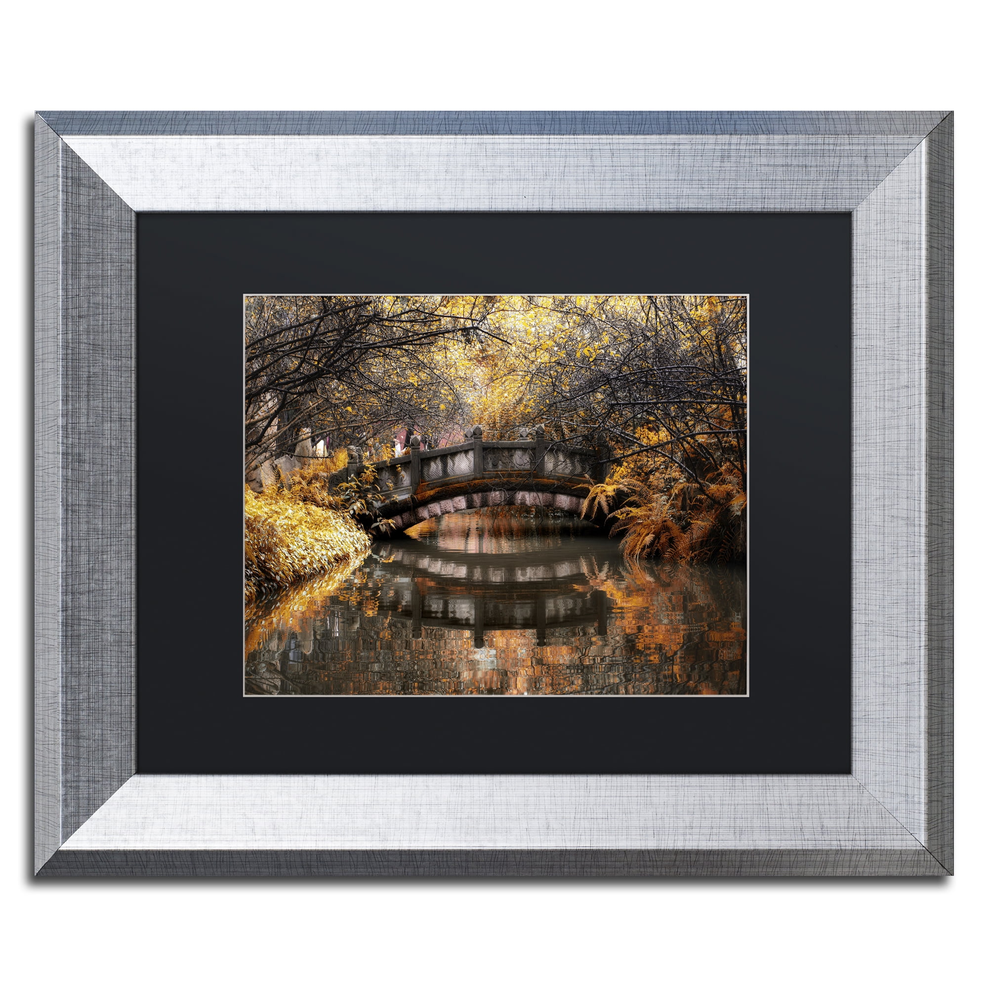 Trademark Fine Art 11 x 14 Landscapes Black Matted Framed Art ' Dream Fall ' by Philippe Hugonnard