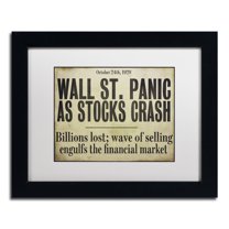 Trademark Fine Art 11 x 14 Typography Matted Framed Art ' Wallstreet ' by Color Bakery