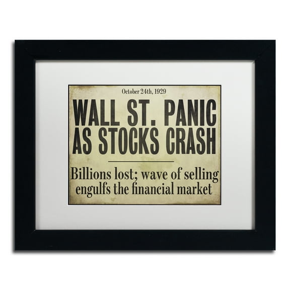 Trademark Fine Art 11 x 14 Typography Matted Framed Art ' Wallstreet ' by Color Bakery