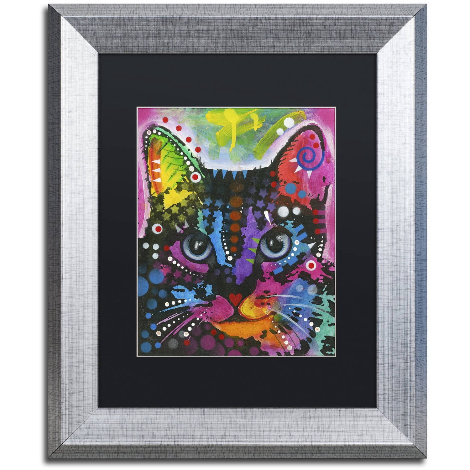 Trademark Fine Art "12" Canvas Art by Dean Russo, Black Matte, Silver Frame