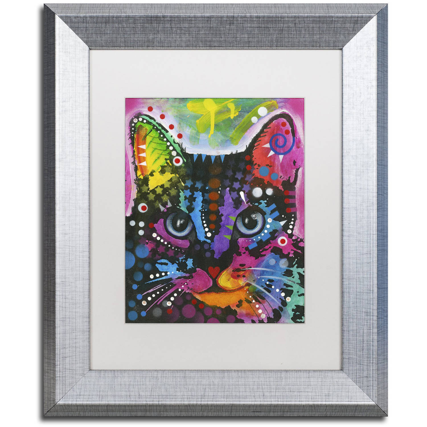 Trademark Fine Art "12" Canvas Art by Dean Russo, White Matte, Silver Frame