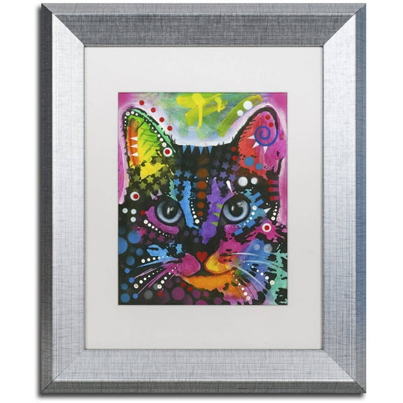 Trademark Fine Art "12" Canvas Art by Dean Russo, White Matte, Silver Frame