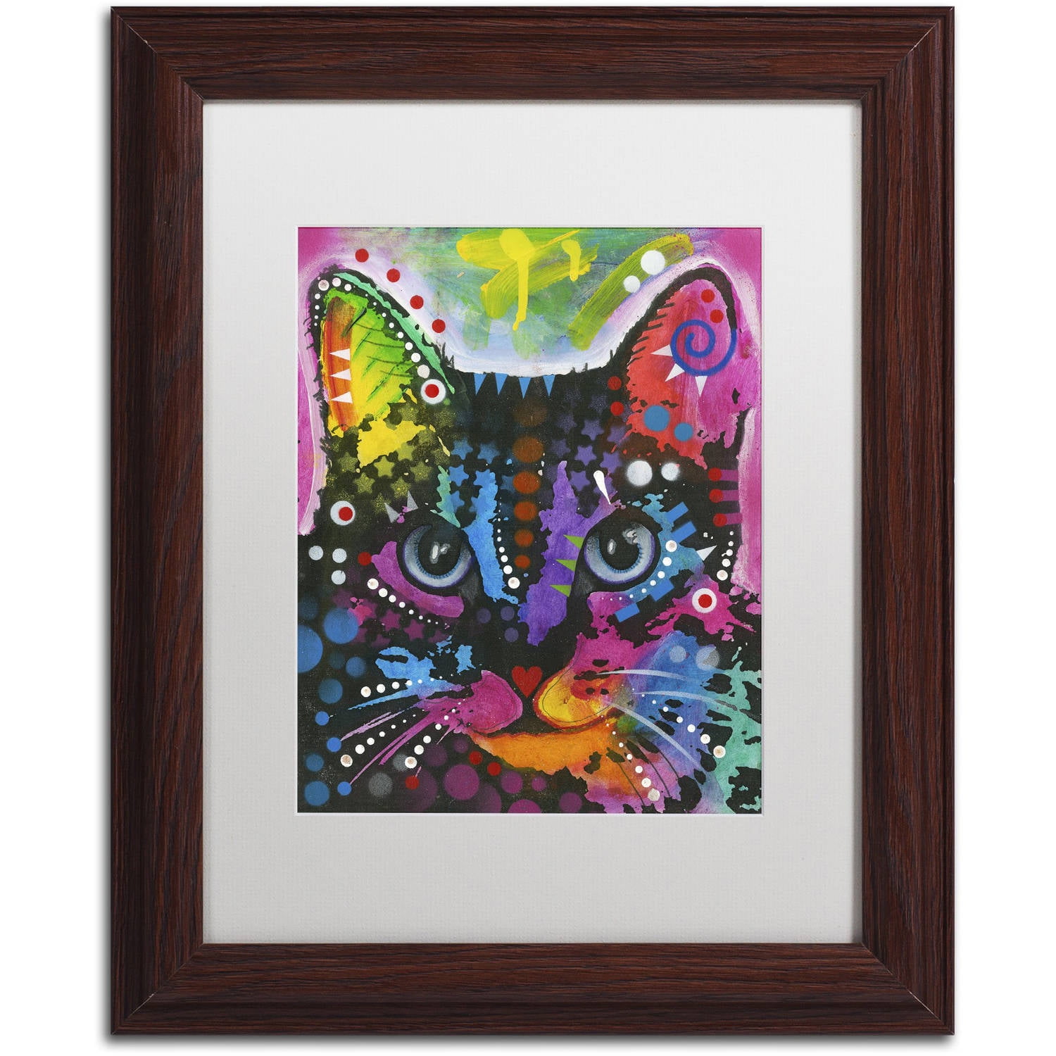 Trademark Fine Art "12" Canvas Art by Dean Russo, White Matte, Wood Frame