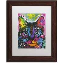 Trademark Fine Art "12" Canvas Art by Dean Russo, White Matte, Wood Frame