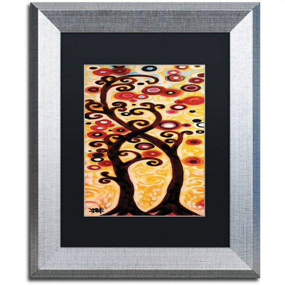 Trademark Fine Art "12" Canvas Art by Natasha Wescoat, Black Matte, Silver Frame