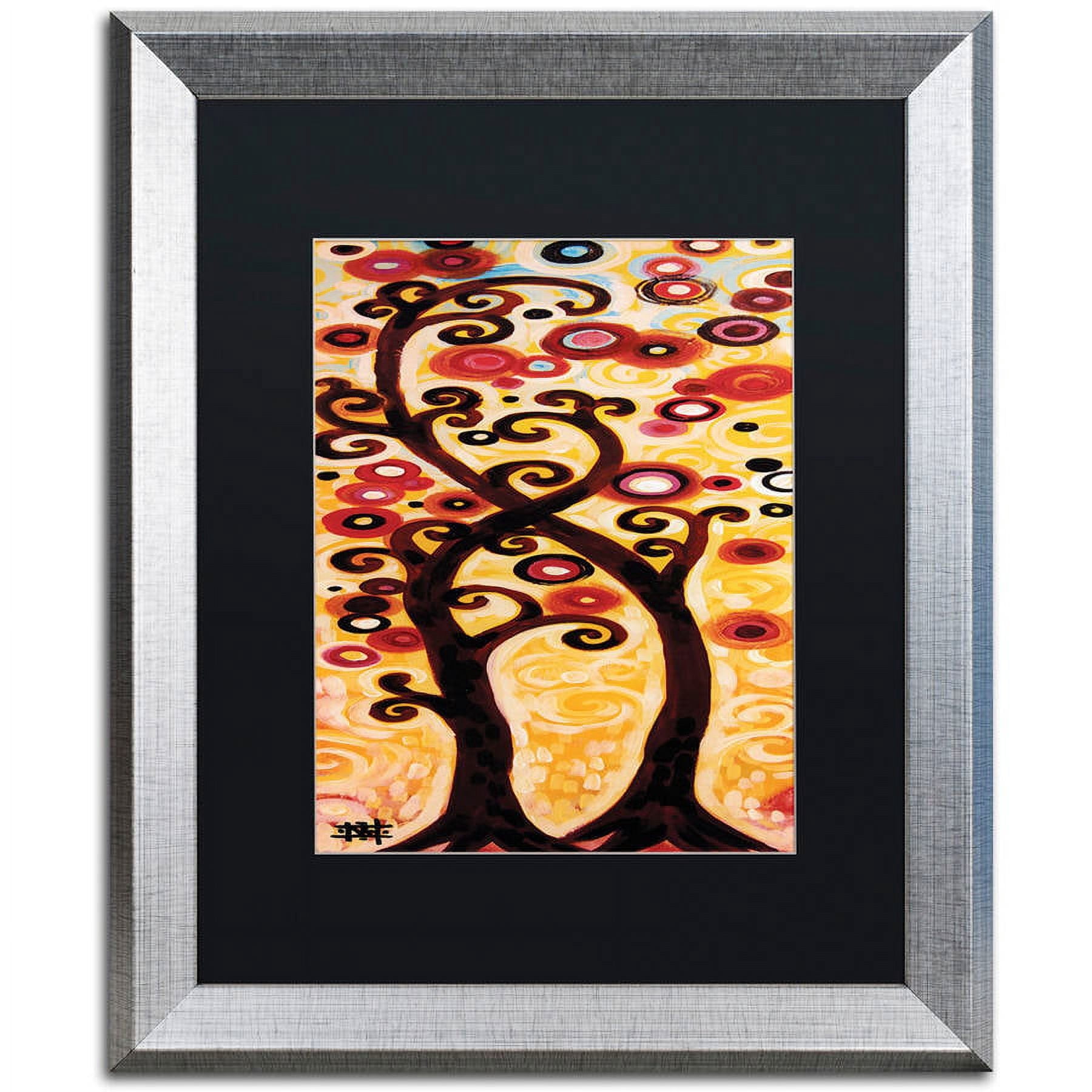 Trademark Fine Art "12" Canvas Art by Natasha Wescoat, Black Matte, Silver Frame