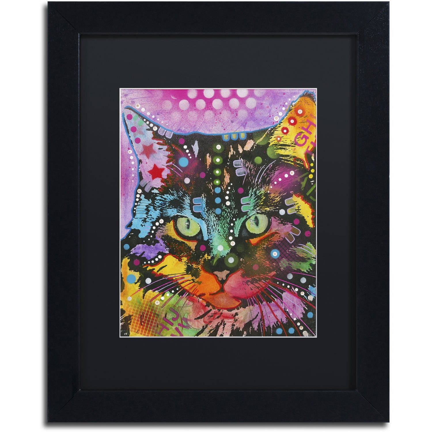 Trademark Fine Art "13" Canvas Art by Dean Russo, Black Matte, Black Frame