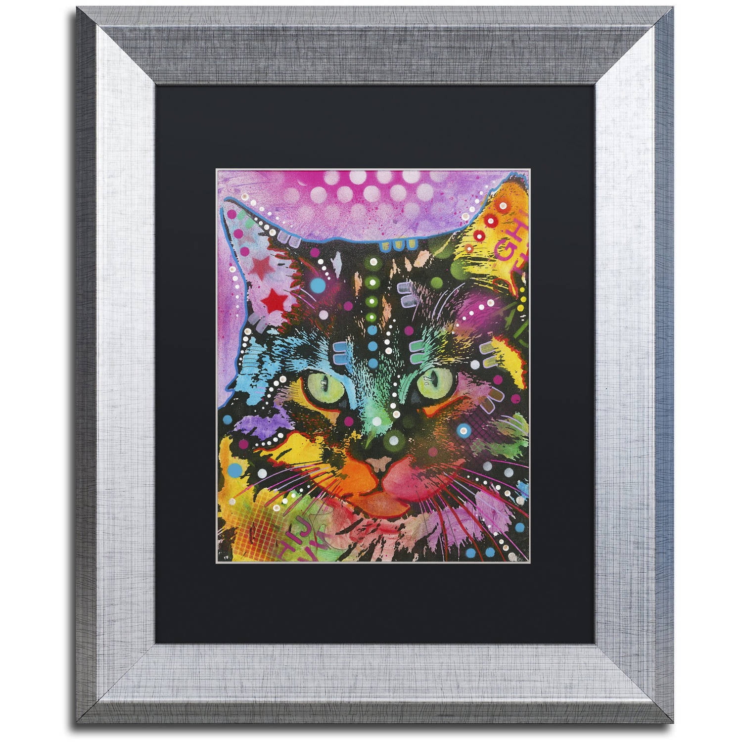Trademark Fine Art "13" Canvas Art by Dean Russo, Black Matte, Silver Frame