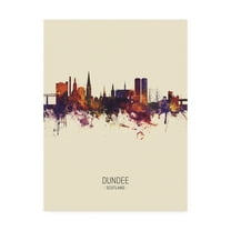 Trademark Fine Art 14 x 19 Canvas Art ' Dundee Scotland Skyline Portrait III ' by Michael Tompsett
