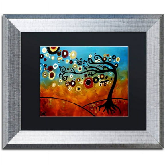 Trademark Fine Art "144" Canvas Art by Natasha Wescoat, Black Matte, Silver Frame