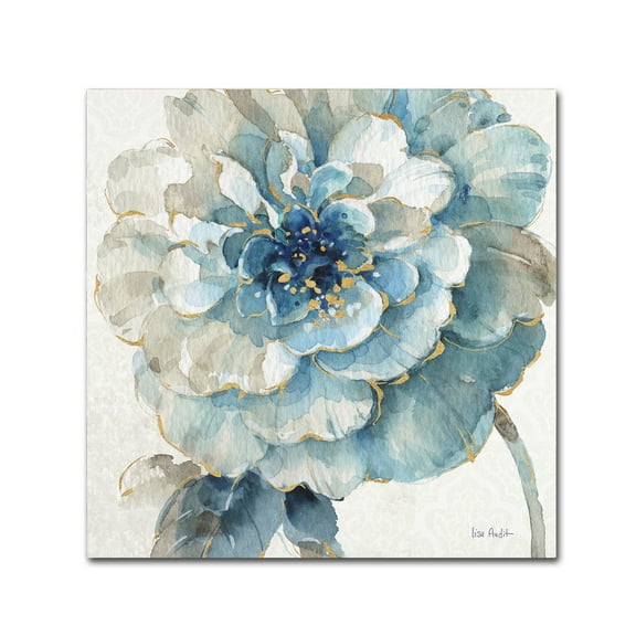 Trademark Fine Art 14x14 Floral & Botanical Canvas Wall Art 'Indigold VII' by Lisa Audit
