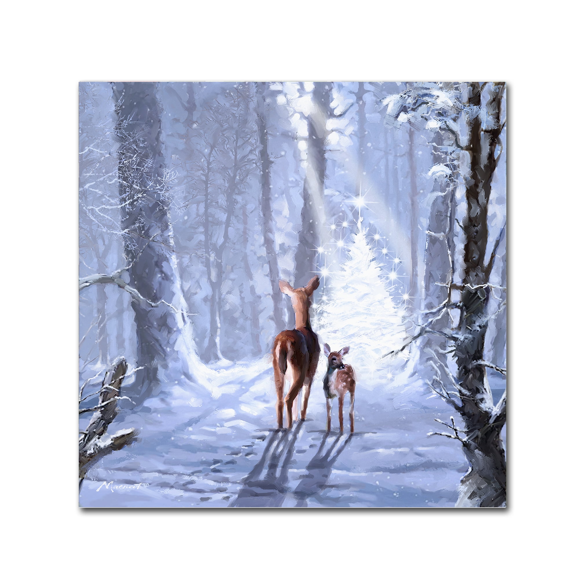 Trademark Fine Art 14x14 Landscape Canvas Wall Art 'Christmas Magic' by The Macneil Studio